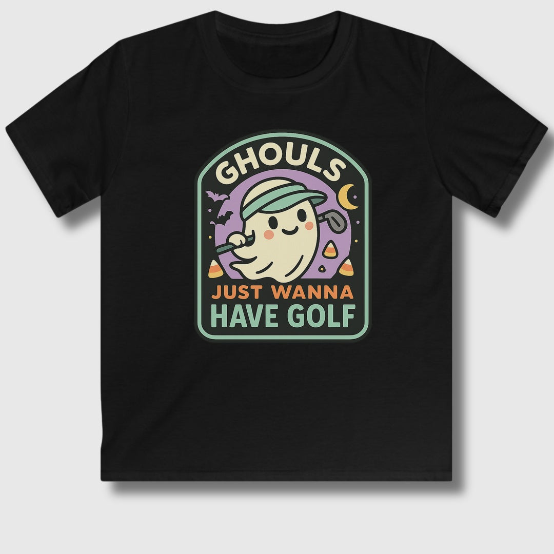 Ghouls Just Wanna Have Golf - Youth Golf T-Shirt in Black