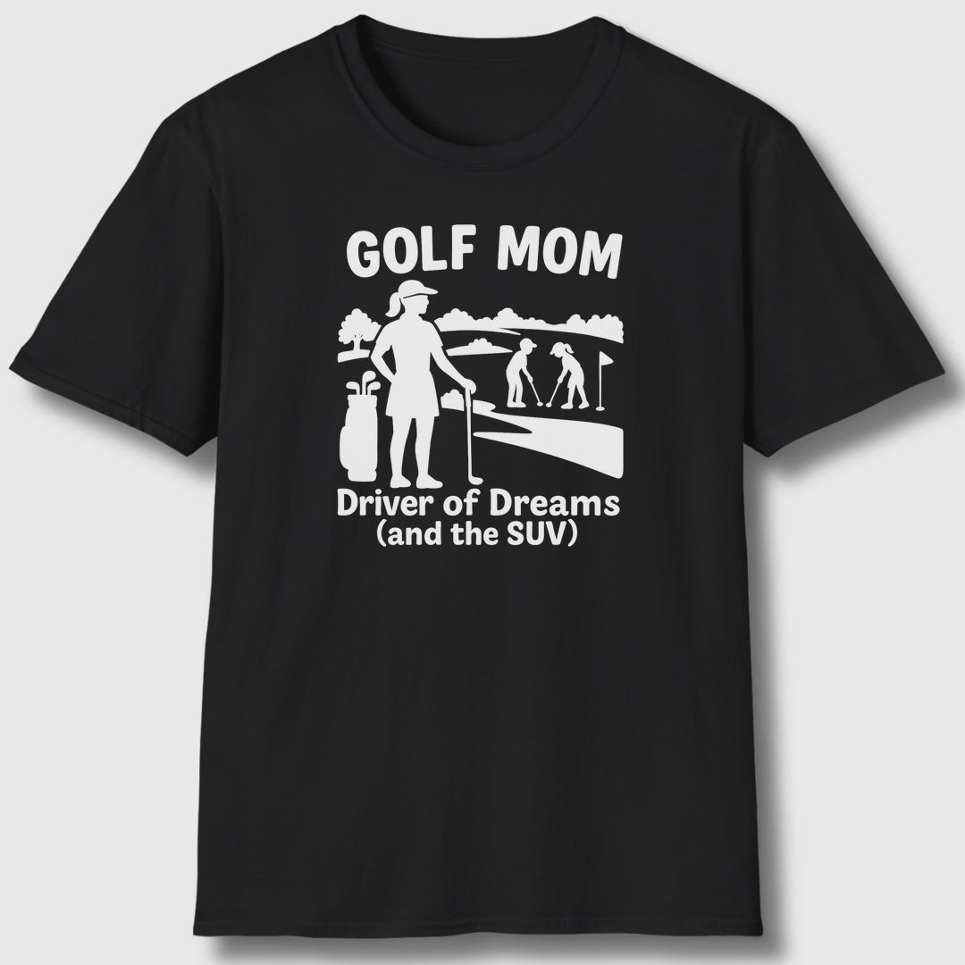 Golf Mom - Adult Golf T-Shirt in Black
