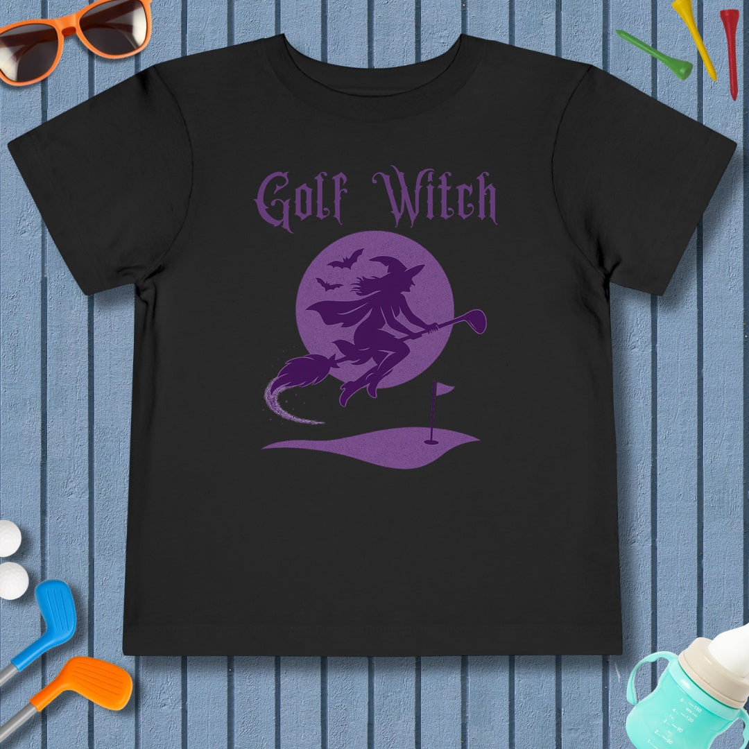 Golf Witch - Toddler Golf T-Shirt in Black