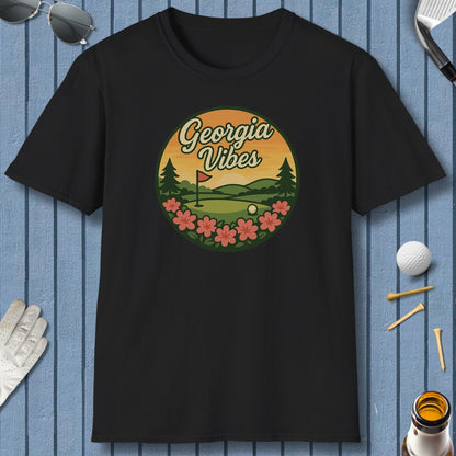 Golf Vibes - Georgia Azalea Edition - Adult Golf T-Shirt in Black