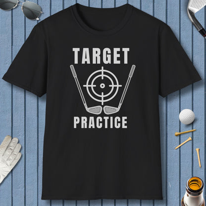 Target Practice - Adult Golf T-Shirt in Black
