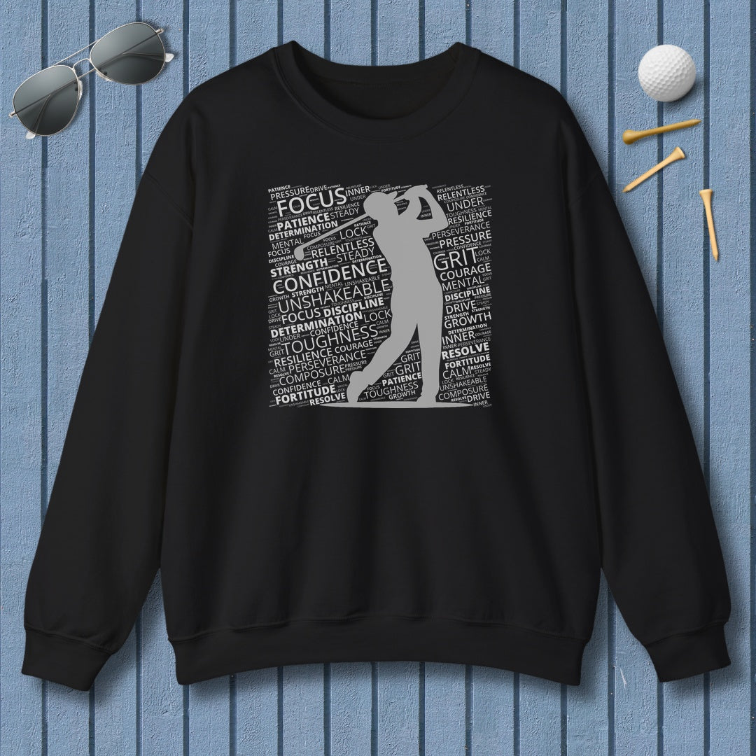 Unleash Your Mental Game (Male) - Adult Golf Sweatshirt in Black