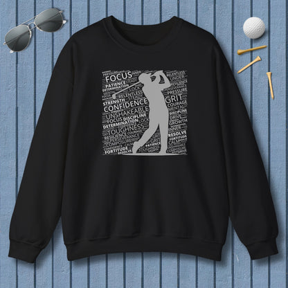 Unleash Your Mental Game (Male) - Adult Golf Sweatshirt in Black