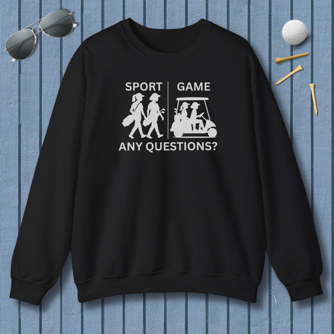 SPORT vs. GAME (Female) - Adult Golf Sweatshirt in Black