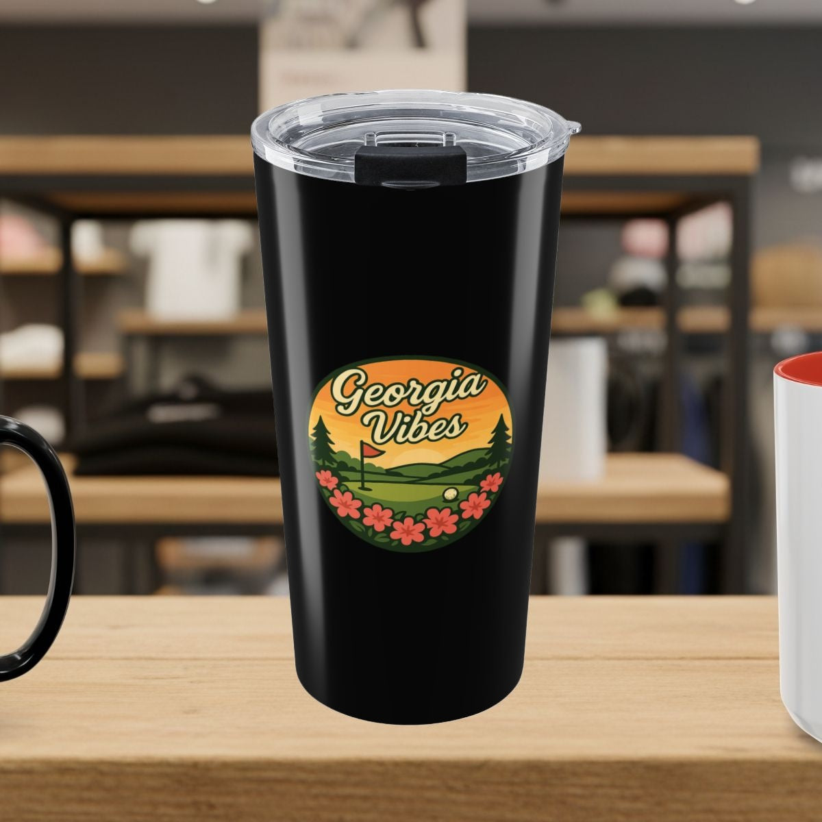 Golf Vibes - Georgia Azalea Edition - 20oz Tumbler in Black