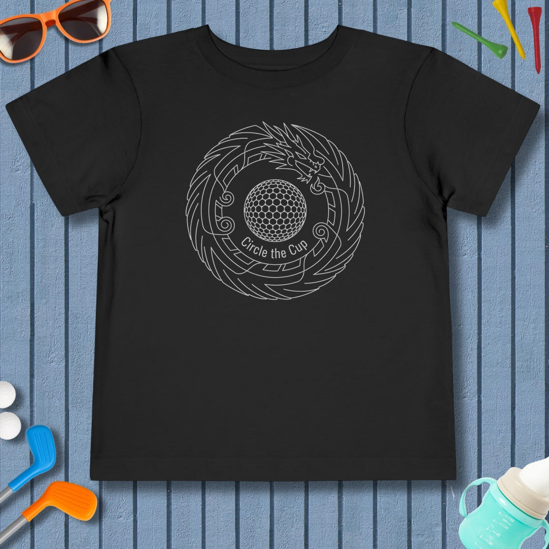 Circle the Cup - Toddler Golf T-Shirt in Black