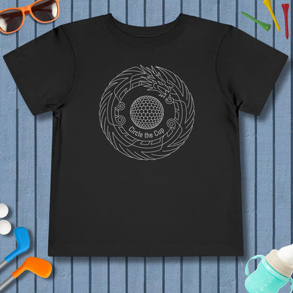 Circle the Cup - Toddler Golf T-Shirt in Black