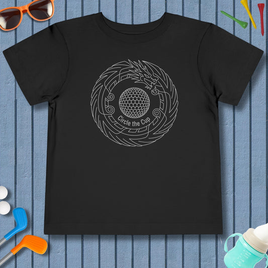 Circle the Cup - Toddler Golf T-Shirt in Black