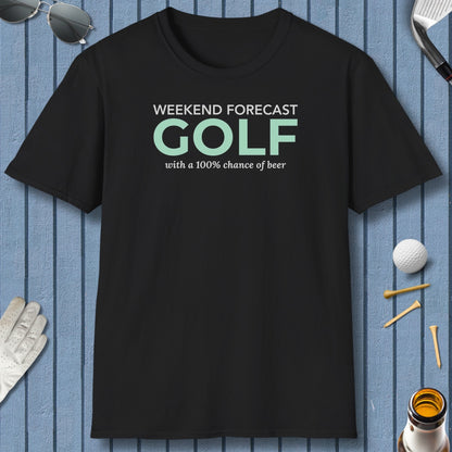 Weekend Forecast - Adult Golf T-Shirt in Black