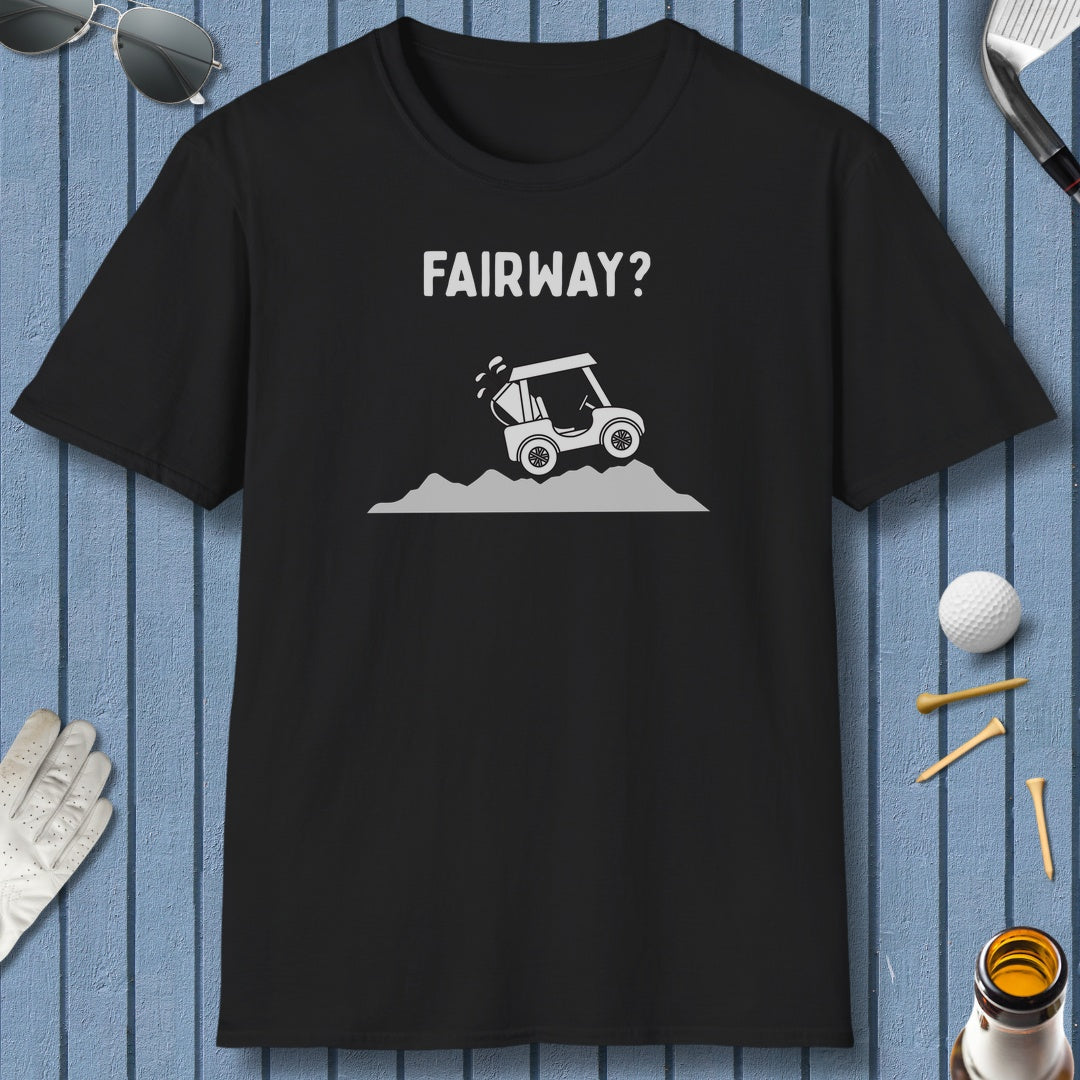 Fairway? - Adult Golf T-Shirt in Black