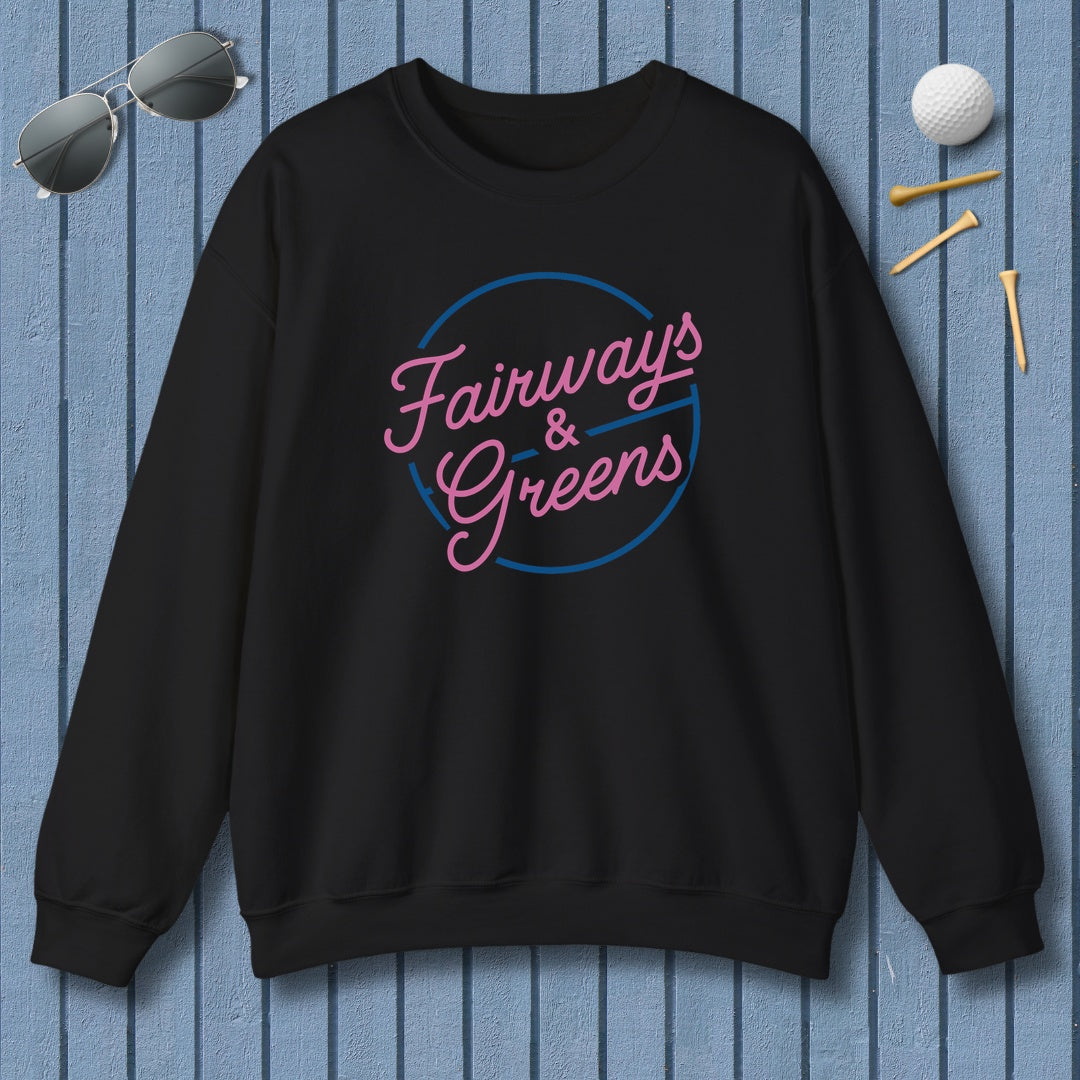 Fairways & Greens - Adult Golf Sweatshirt in Black