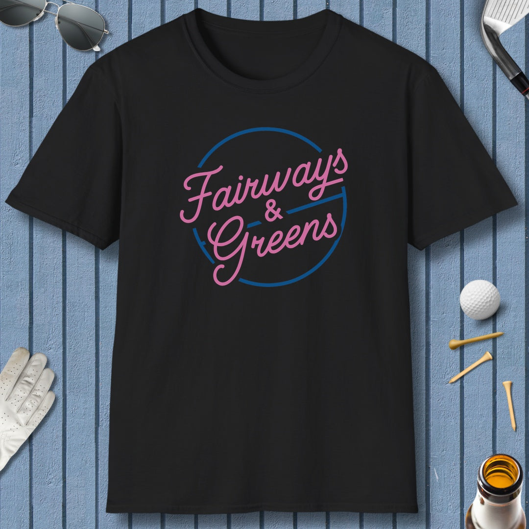 Fairways & Greens - Adult Golf T-Shirt in Black