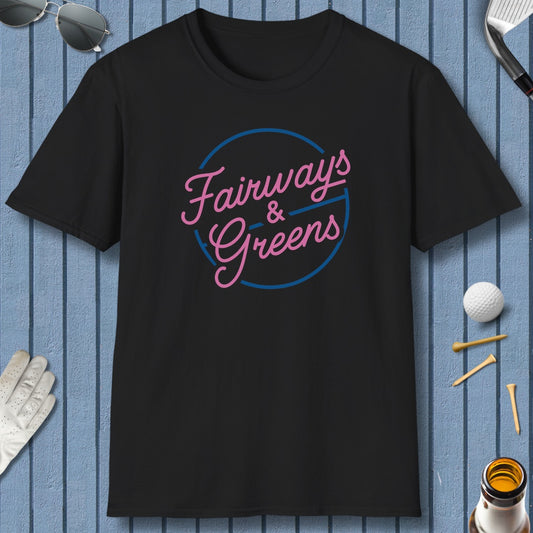 Fairways & Greens - Adult Golf T-Shirt in Black