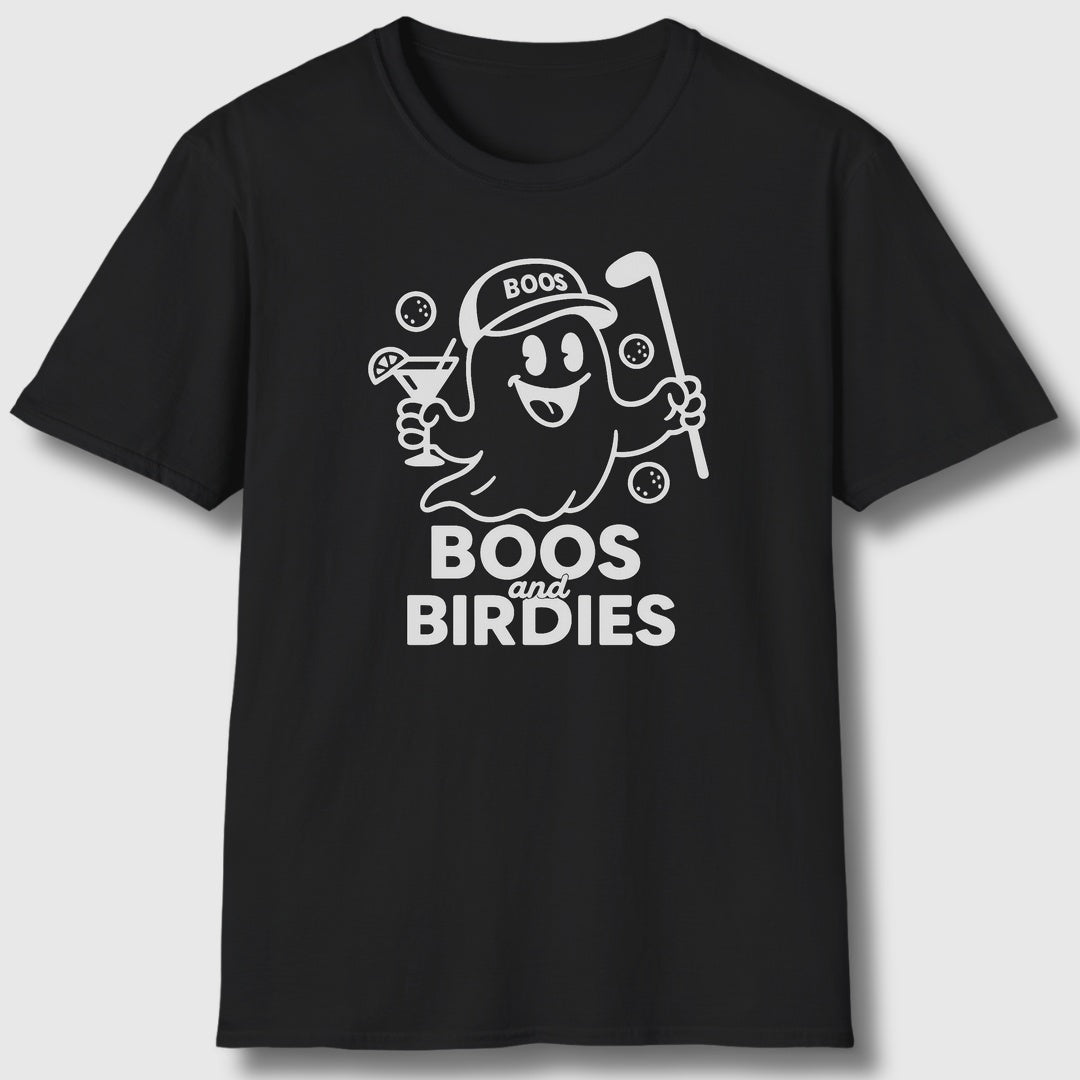 Boos and Birdies - Adult Golf T-Shirt in Black