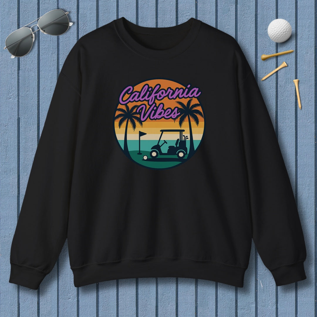 Golf Vibes - California Coast Edition - Adult Golf Sweatshirt in Black