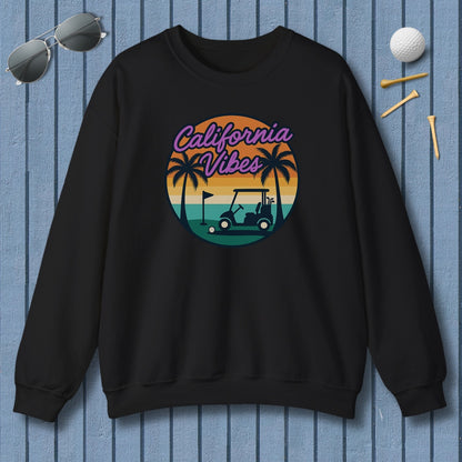 Golf Vibes - California Coast Edition - Adult Golf Sweatshirt in Black