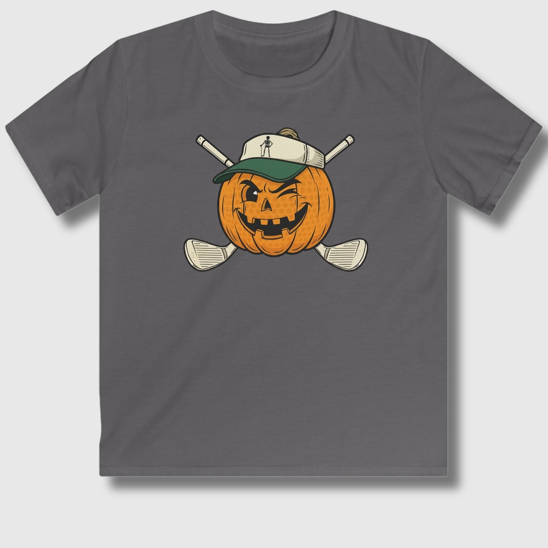Golf or Gourd - Youth Golf T-Shirt in Charcoal