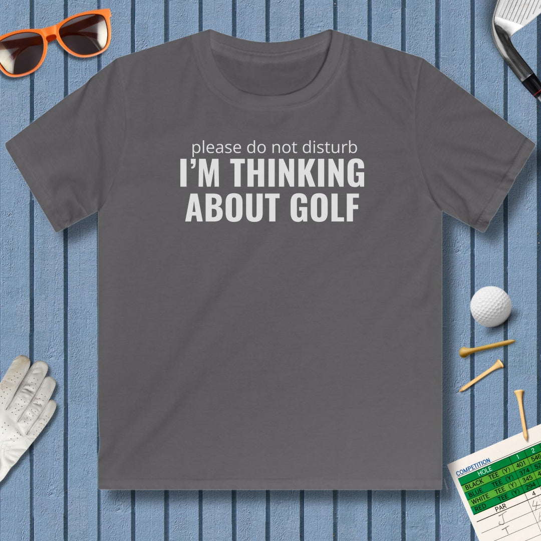 Do Not Disturb - Youth Golf T-Shirt in Charcoal