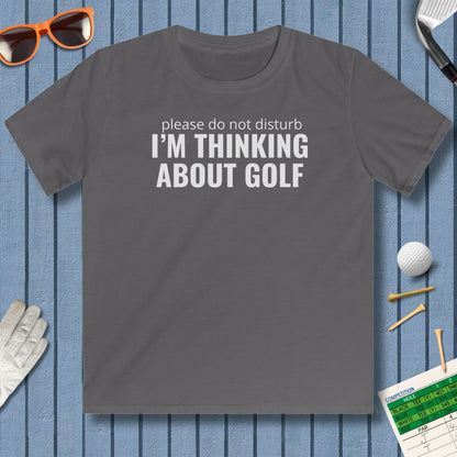 Do Not Disturb - Youth Golf T-Shirt in Charcoal