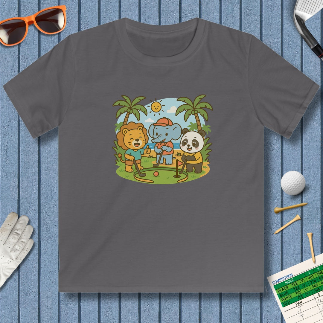 It's a zoo out here - Youth Golf T-Shirt in Charcoal