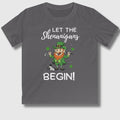 Let The Shenanigans Begin - Youth Golf T-Shirt in Charcoal