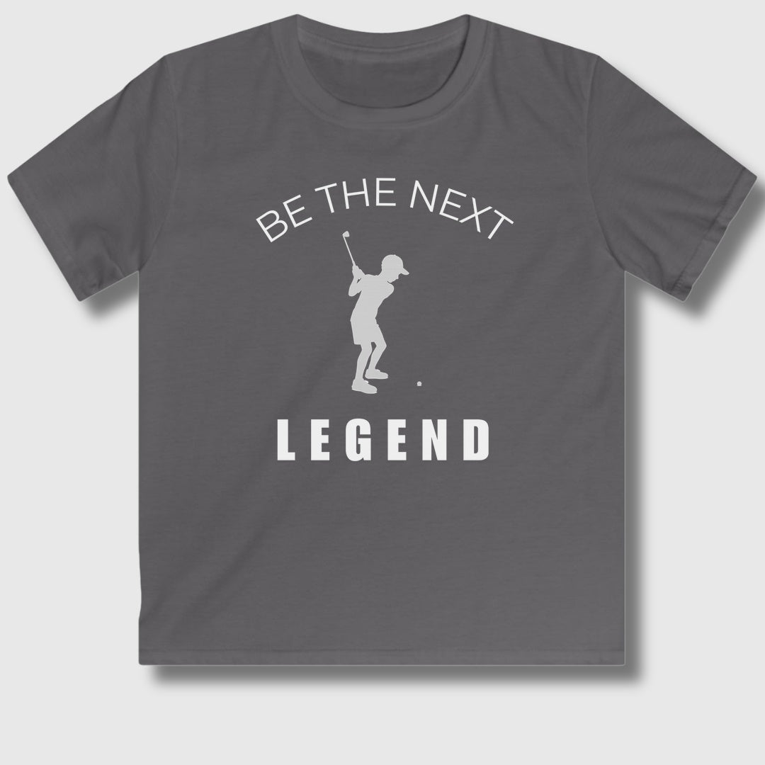 BE THE NEXT LEGEND (Boys) - Youth Golf T-Shirt in Charcoal