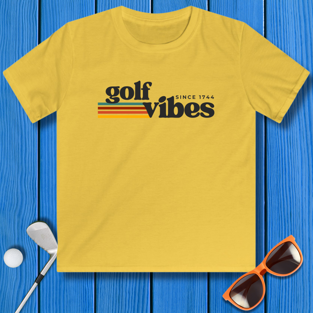 Golf Vibes - Youth T-shirt in Daisy, great for casual wear. Find more fun golf focused products at oneforetheages.com
