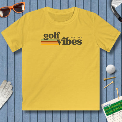 Golf Vibes - Youth Golf T-Shirt in Daisy