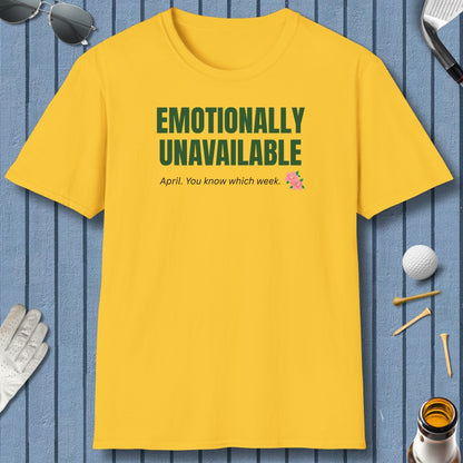 Emotionally Unavailable - Adult Golf T-Shirt in Daisy