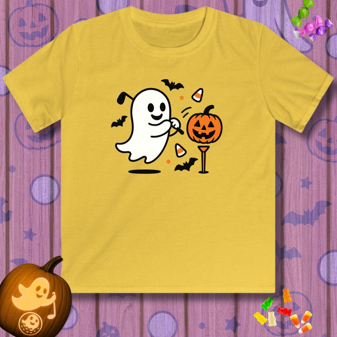 Ghost Tee Off - Youth Halloween Golf T-Shirt