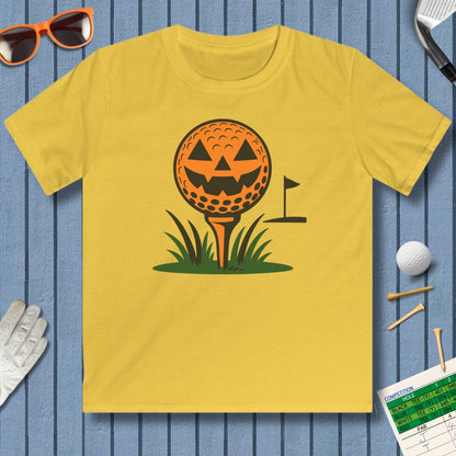 Tee Time Terror - Youth Golf T-Shirt in Daisy