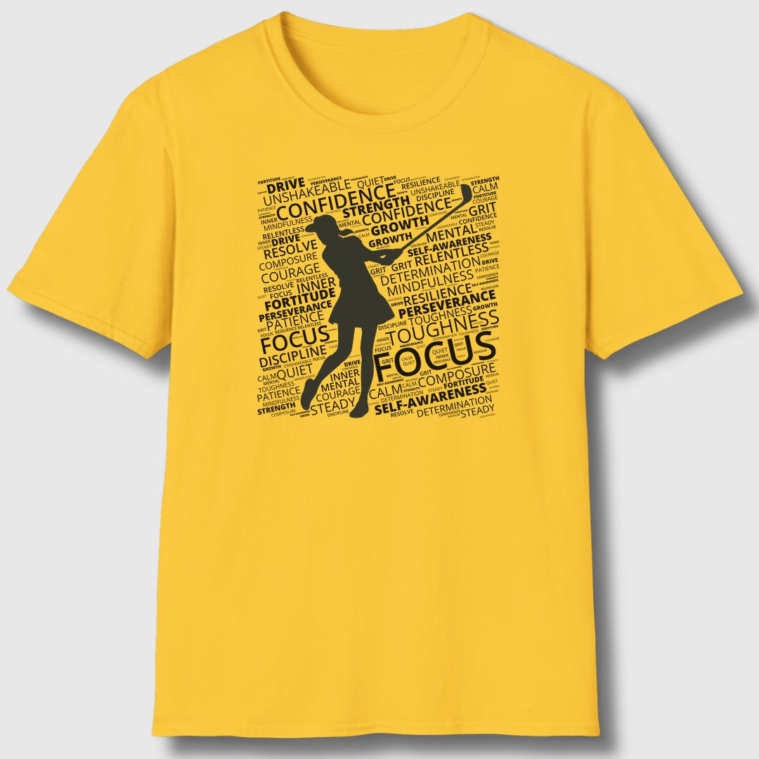 Unleash Your Mental Game (Female) - Adult Golf T-Shirt in Daisy