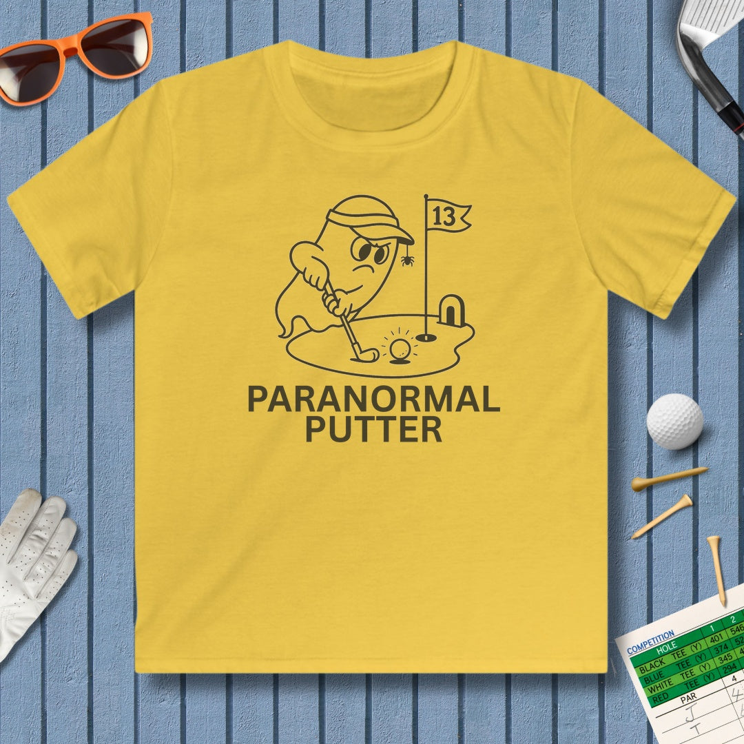 Paranormal Putter - Youth Golf T-Shirt in Daisy