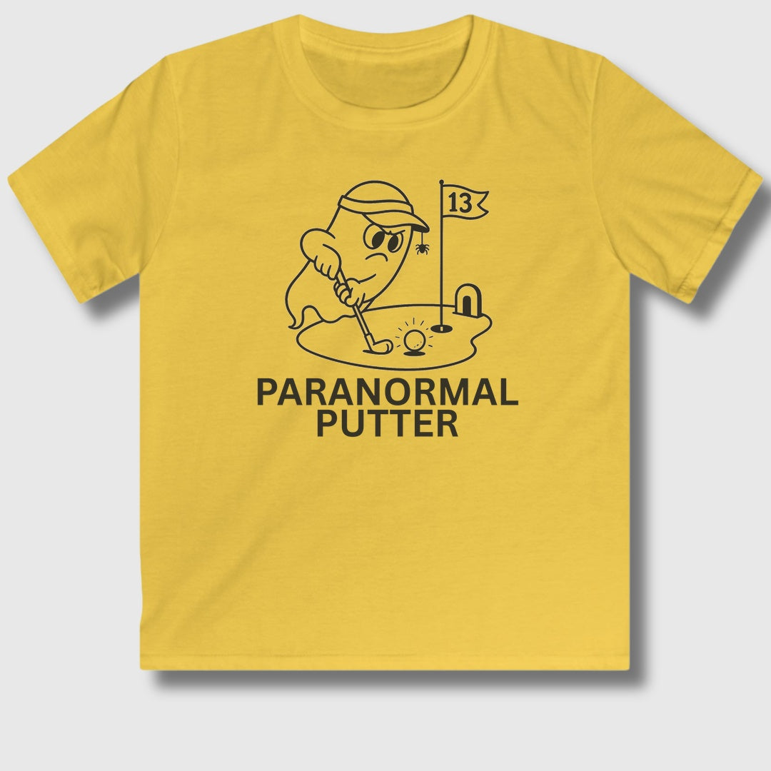 Paranormal Putter - Youth Golf T-Shirt in Daisy
