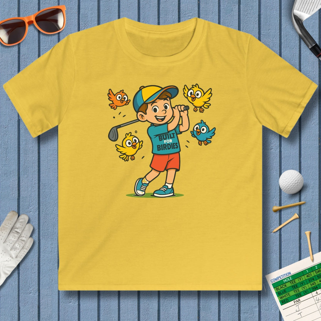 Built for Birdies - Youth Golf T-Shirt in Daisy
