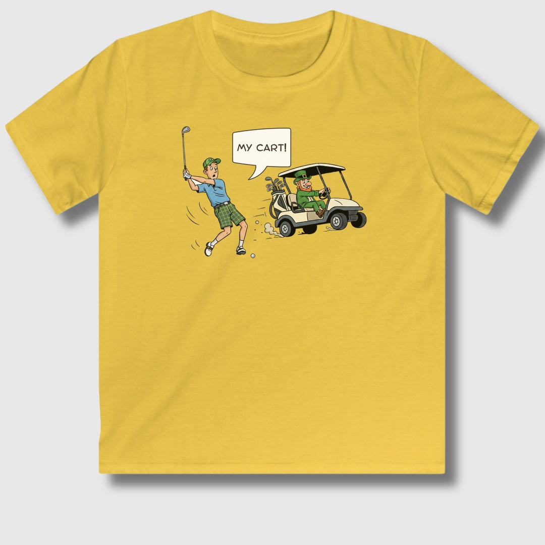My Cart! - Youth Golf T-Shirt in Daisy