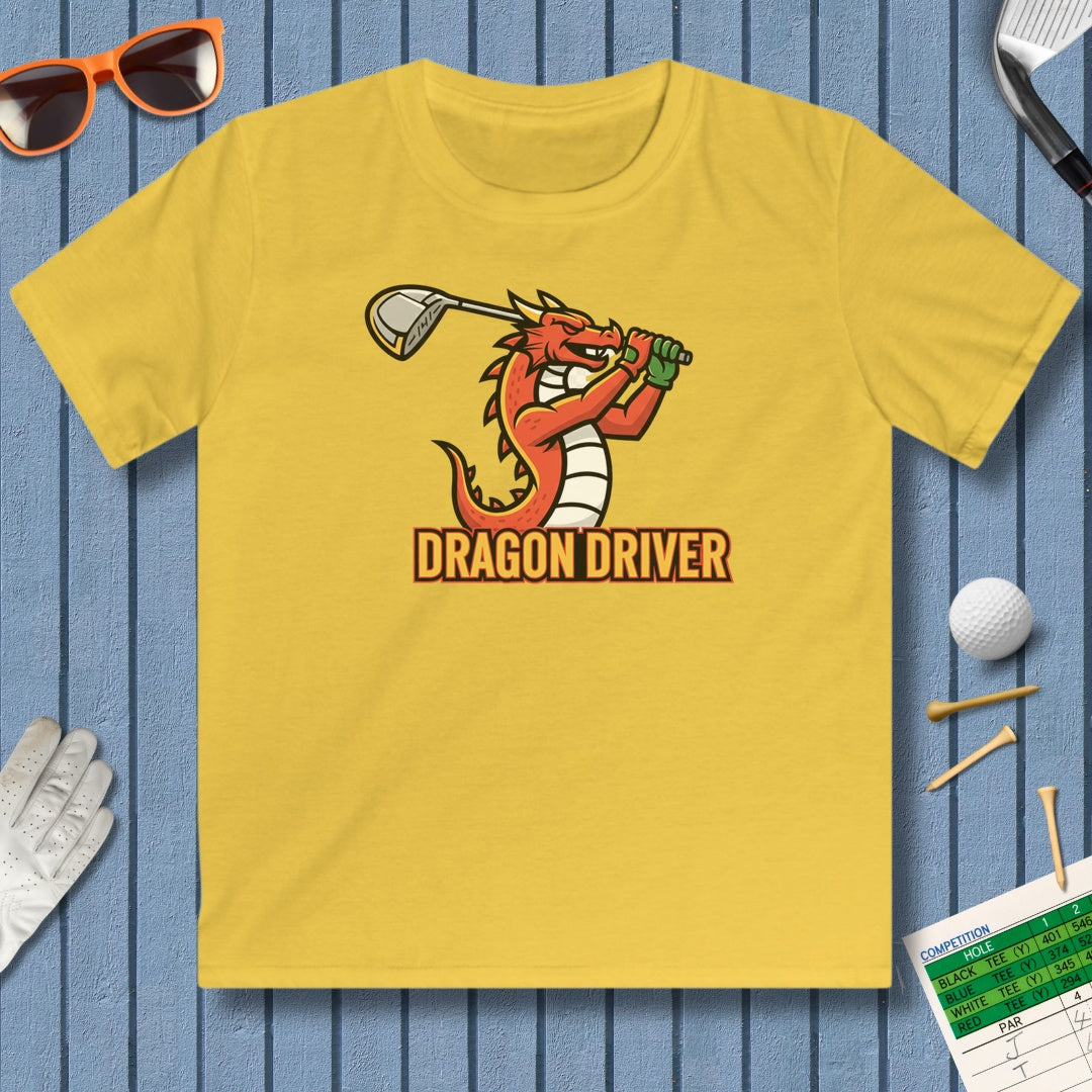 Dragon Driver - Youth Golf T-Shirt in Daisy