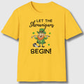 Let The Shenanigans Begin - Adult Golf T-Shirt in Daisy