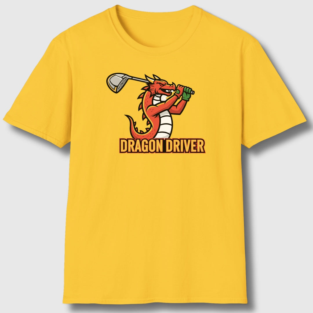 Dragon Driver - Adult Golf T-Shirt in Daisy