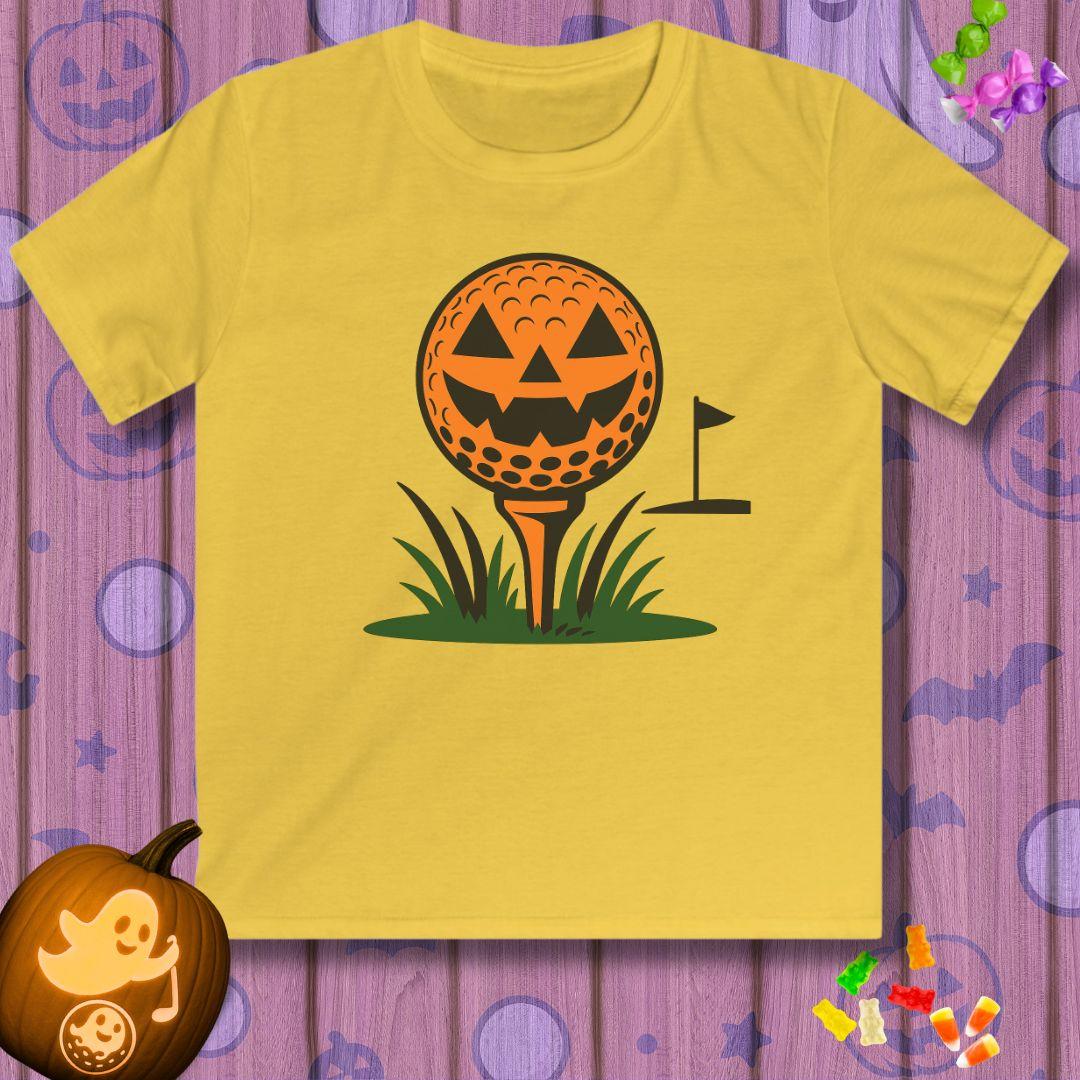 Tee Time Terror - Youth Halloween Golf T-Shirt