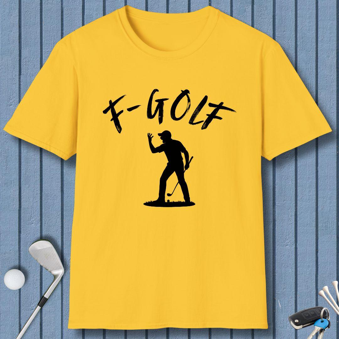 F-Golf - Male Golfer T-Shirt in Daisy, great for casual wear. Find more fun golf focused products at oneforetheages.com