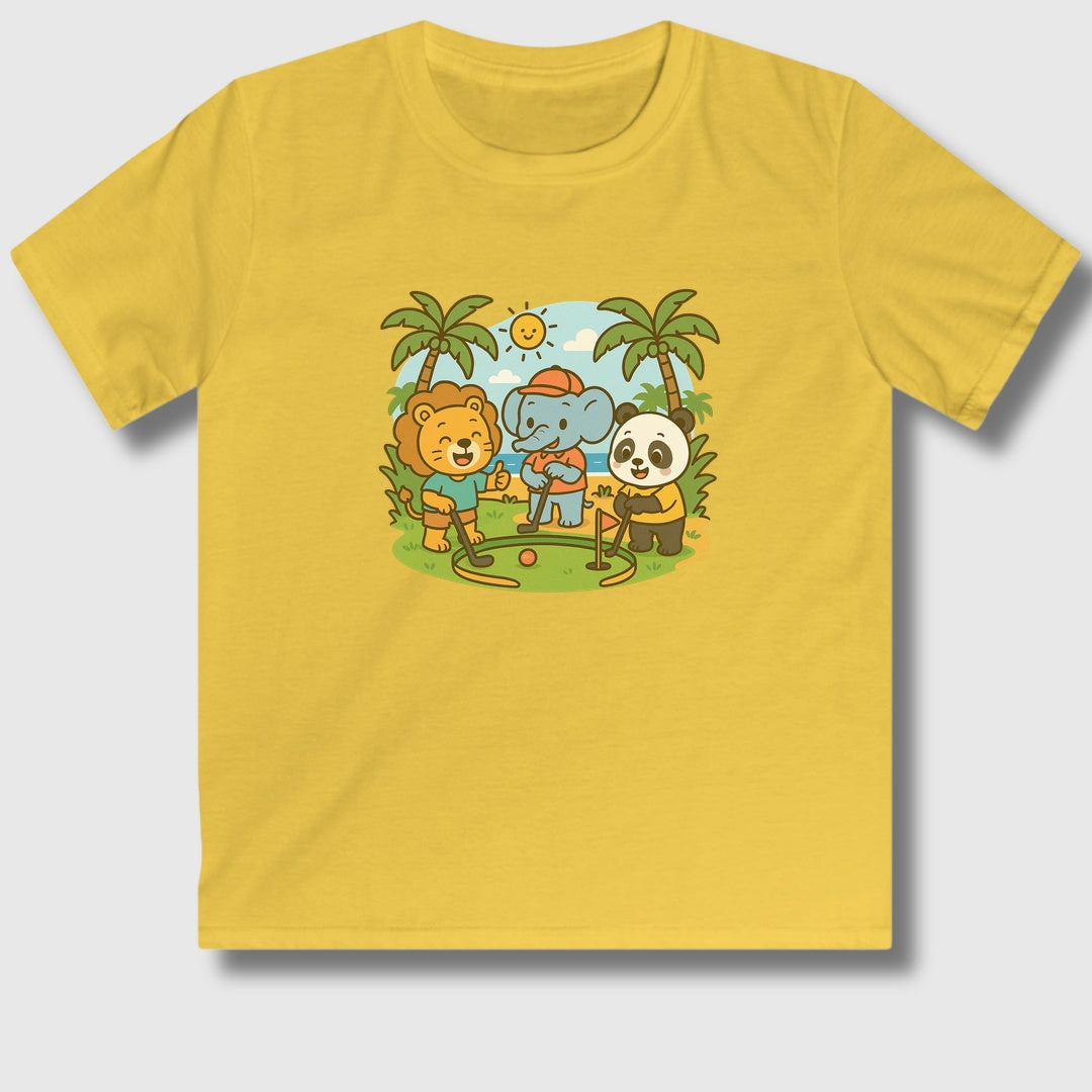 It's a zoo out here - Youth Golf T-Shirt in Daisy
