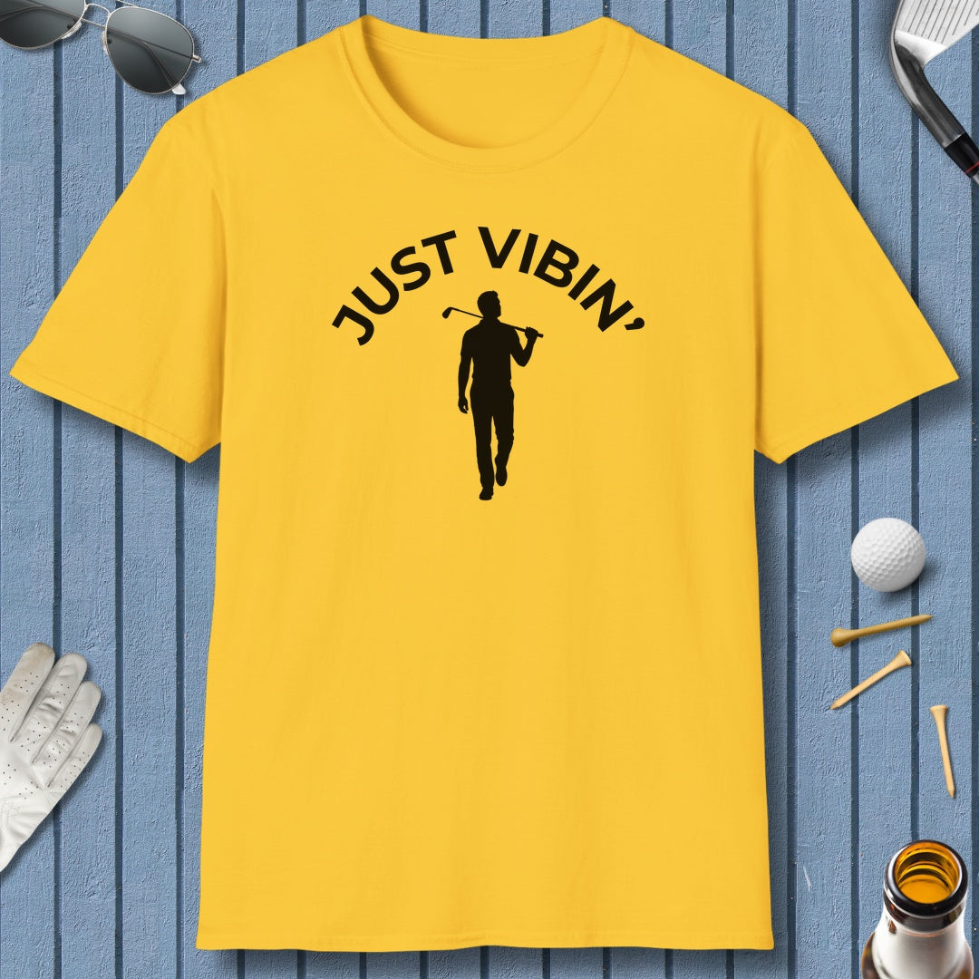 Just Vibin' - Adult Golf T-Shirt in Daisy