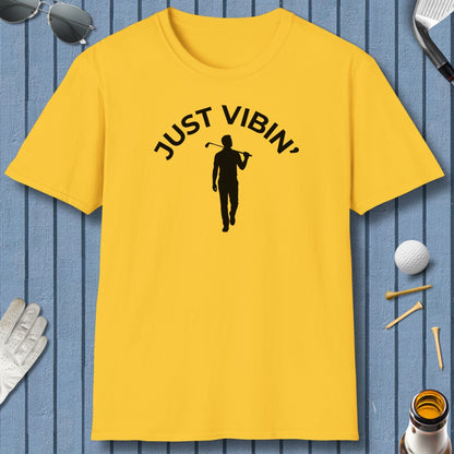 Just Vibin' - Adult Golf T-Shirt in Daisy