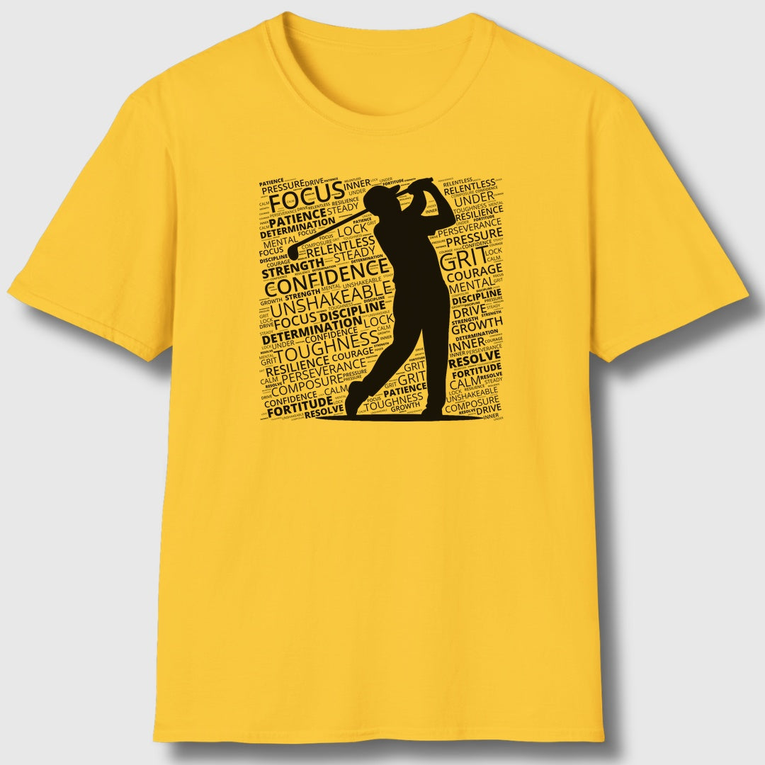 Unleash Your Mental Game (Male) - Adult Golf T-Shirt in Daisy