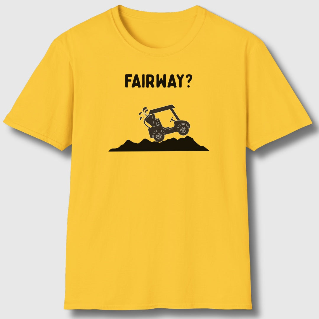 Fairway? - Adult Golf T-Shirt in Daisy