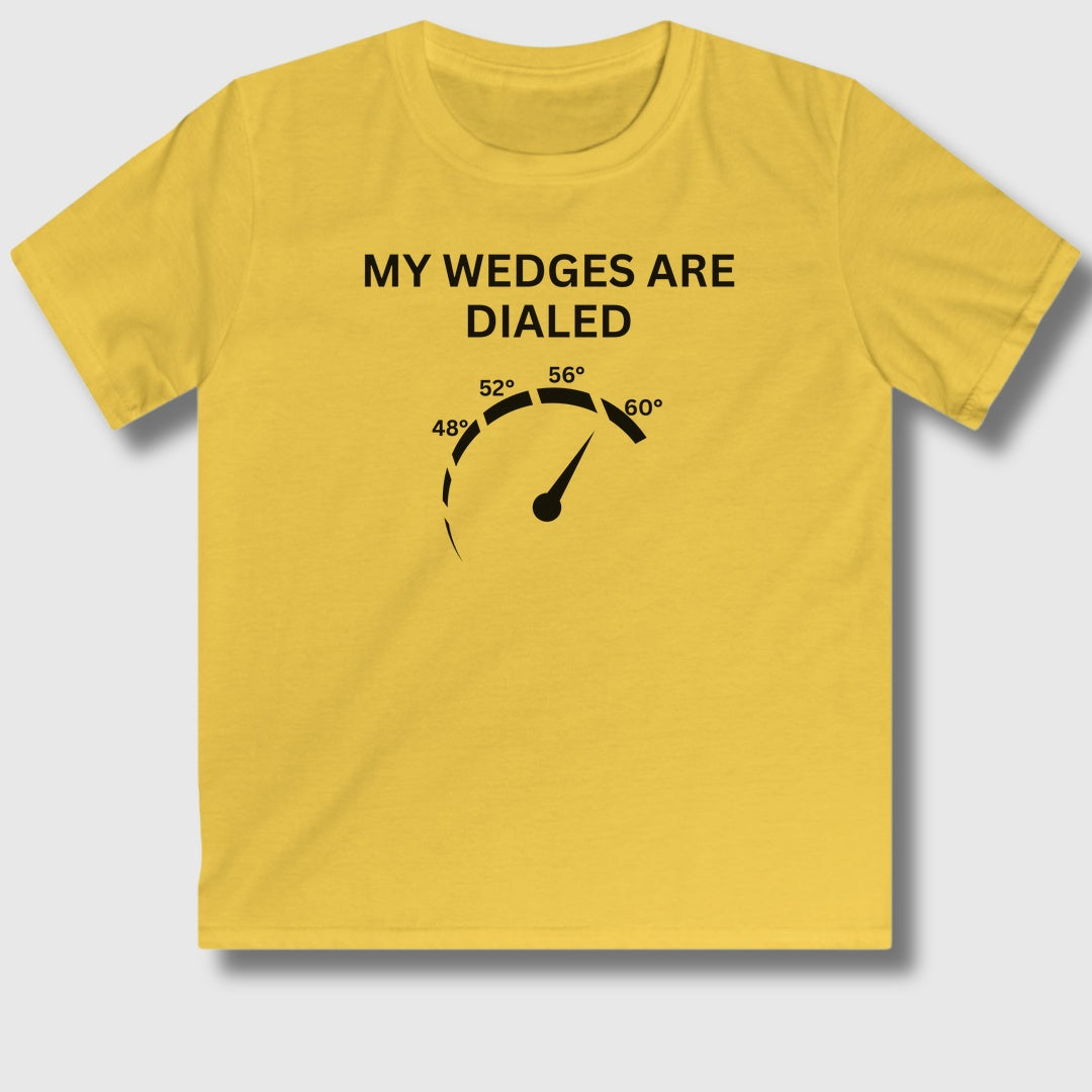 My Wedges are Dialed - Youth Golf T-Shirt in Daisy