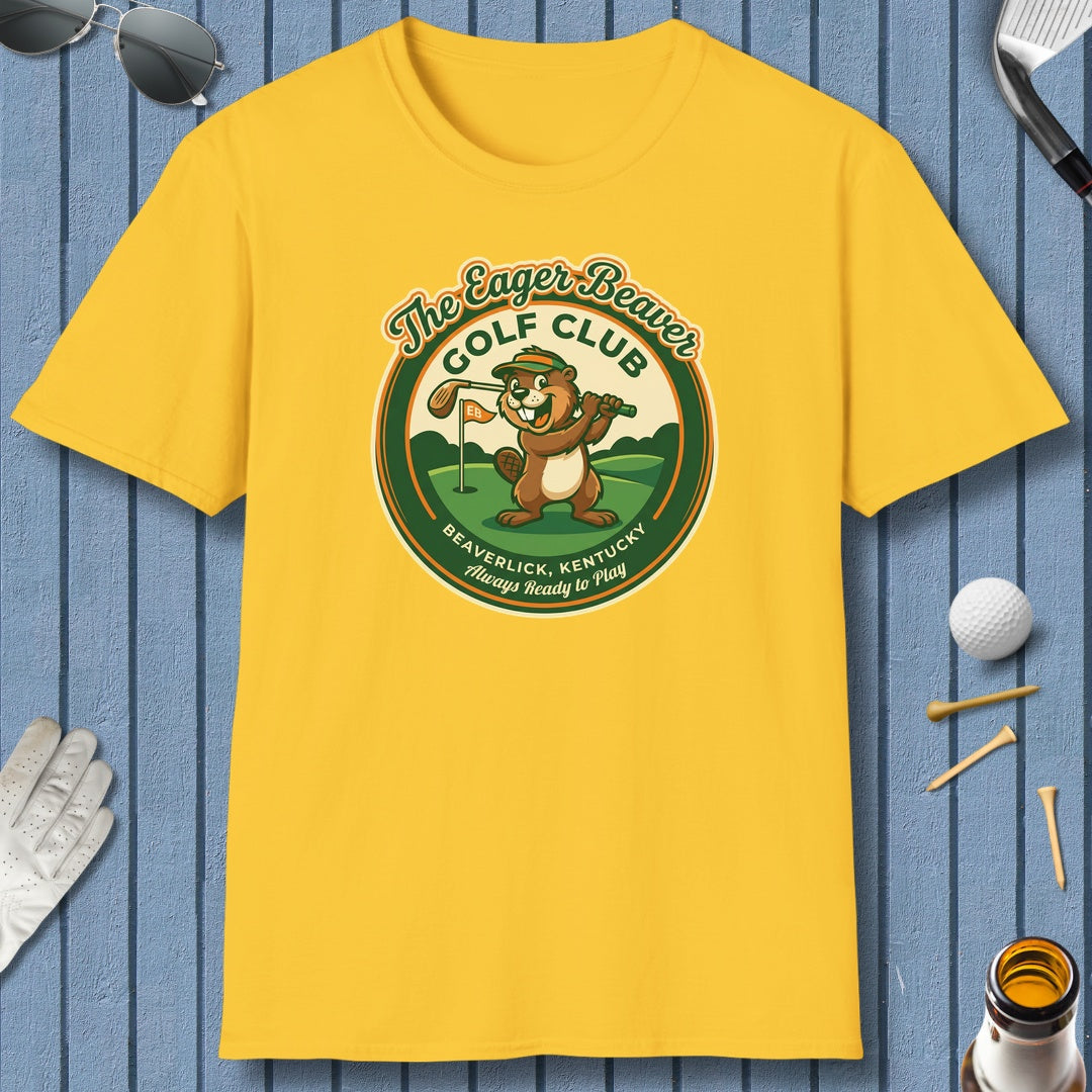 THE EAGER BEAVER GOLF CLUB - Adult Golf T-Shirt in Daisy