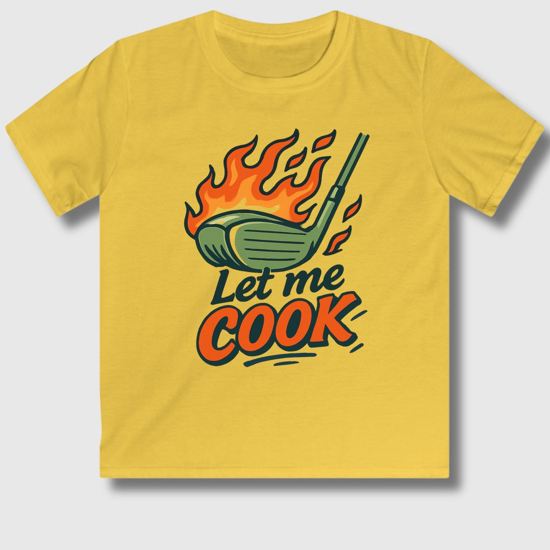 Let Me Cook - Youth Golf T-Shirt in Daisy