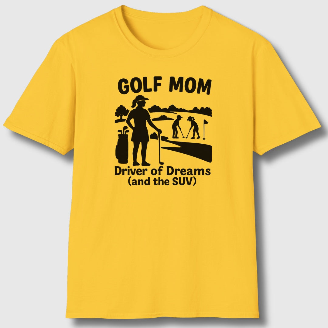 Golf Mom - Adult Golf T-Shirt in Daisy